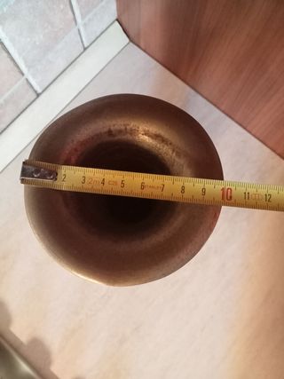 Vaso Ottone Vintage Decorato