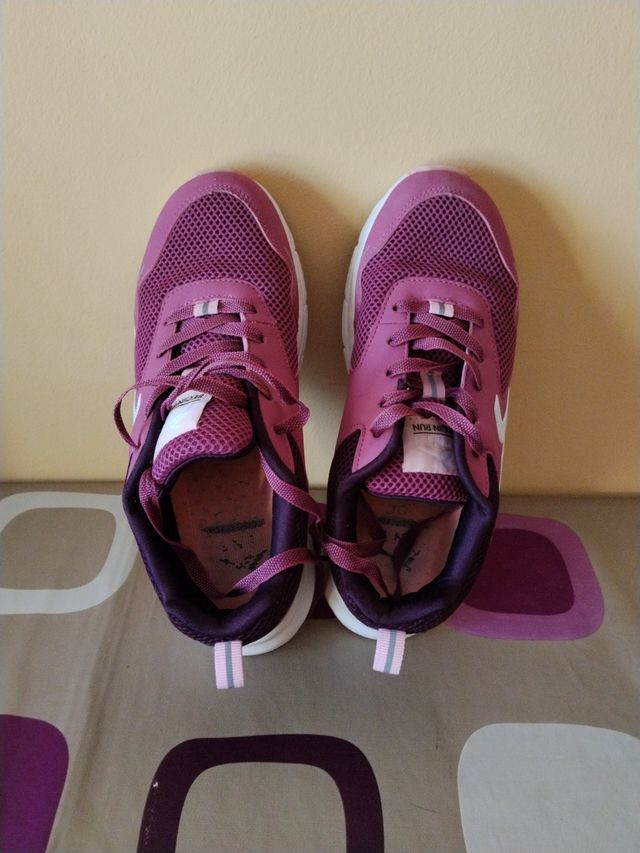 Zapatillas deportivas mujer rosa y morado