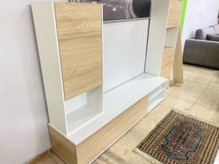 MUEBLE DE TELEVISION CON ESTANTERIA BLANCO CAMBRIA