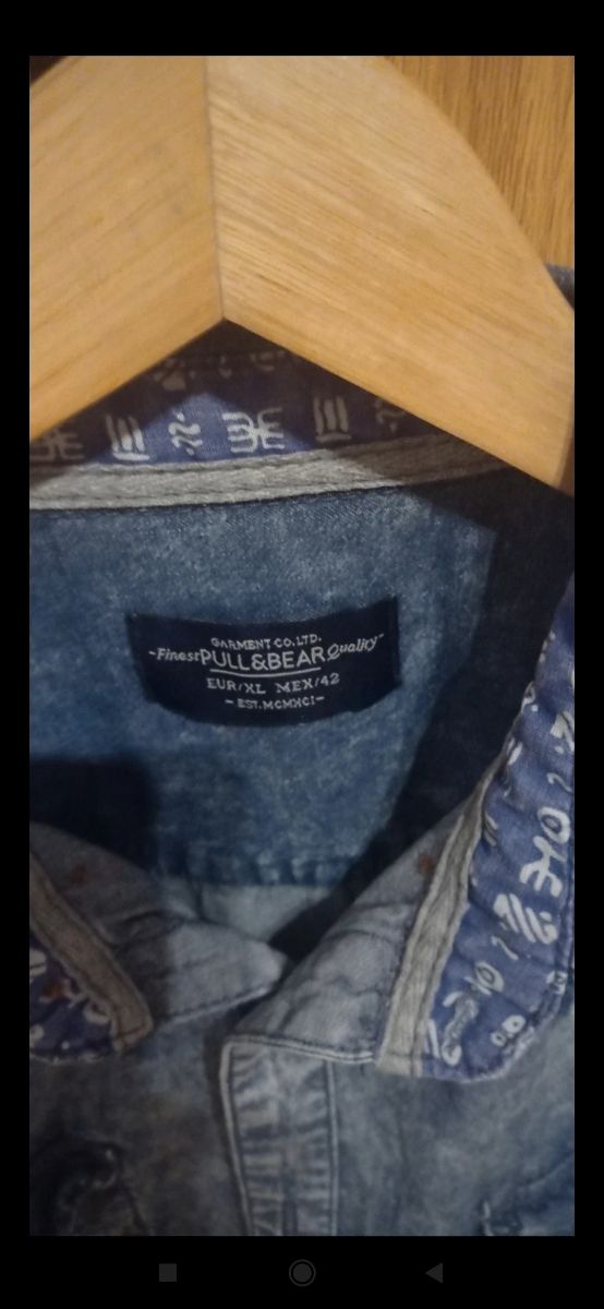 Camisa vaquera Pull&Bear azul