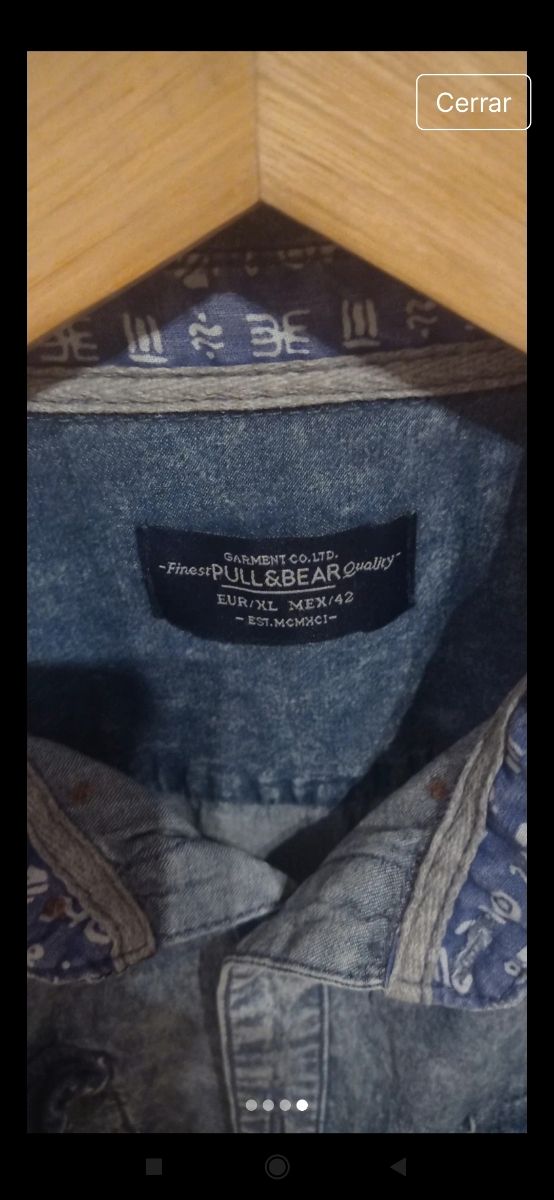 Camisa vaquera Pull&Bear azul