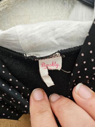 Sudadera Breskin negra con lunares blancos Talla X