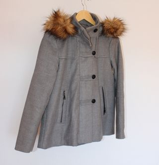 Abrigo Chaqueta Zara Basic Gris XS (nuevo)