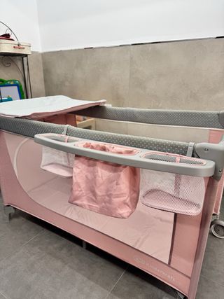 Parque cuna rosa Kinderkraft
