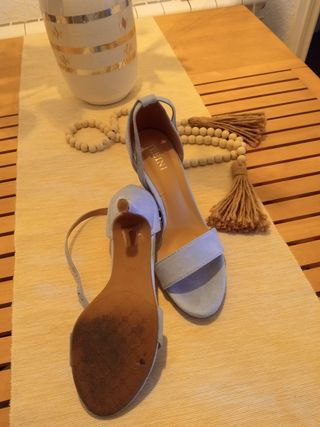 Sandalias tacón azul cielo 7cm