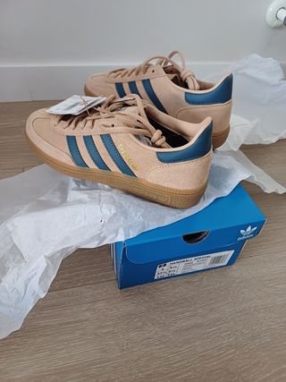 Adidas Handball Spezial Beige/Azul Talla 37 1/3
