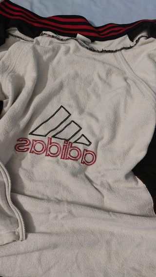 Sudadera Adidas Retro Gris y Roja