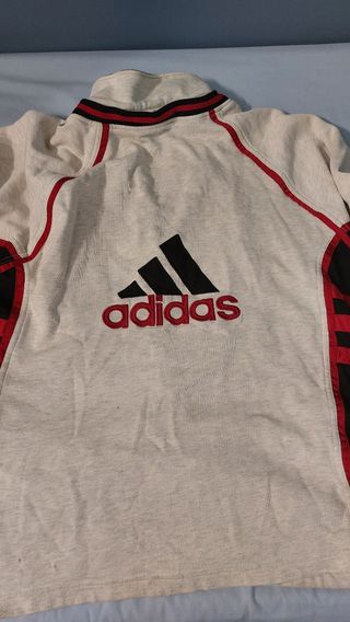 Sudadera Adidas Retro Gris y Roja