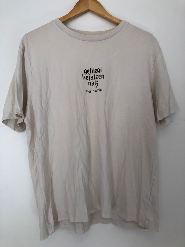 Camiseta merina gris