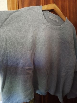 Jersey punto oversize azul