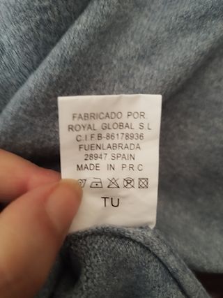 Jersey punto oversize azul