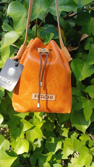 Bolso saco piel Ferchi artesanal hecho España