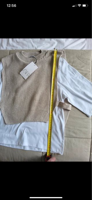 Zara Chaleco Beige Talla S Nuevo