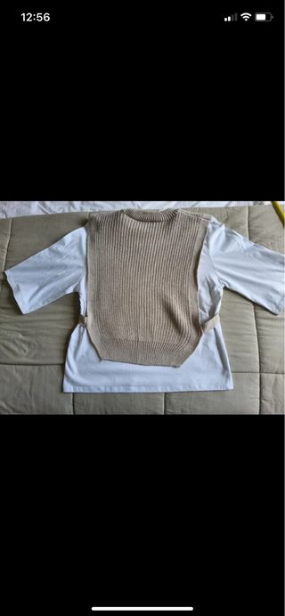 Zara Chaleco Beige Talla S Nuevo