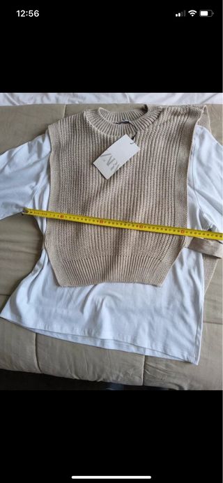 Zara Chaleco Beige Talla S Nuevo