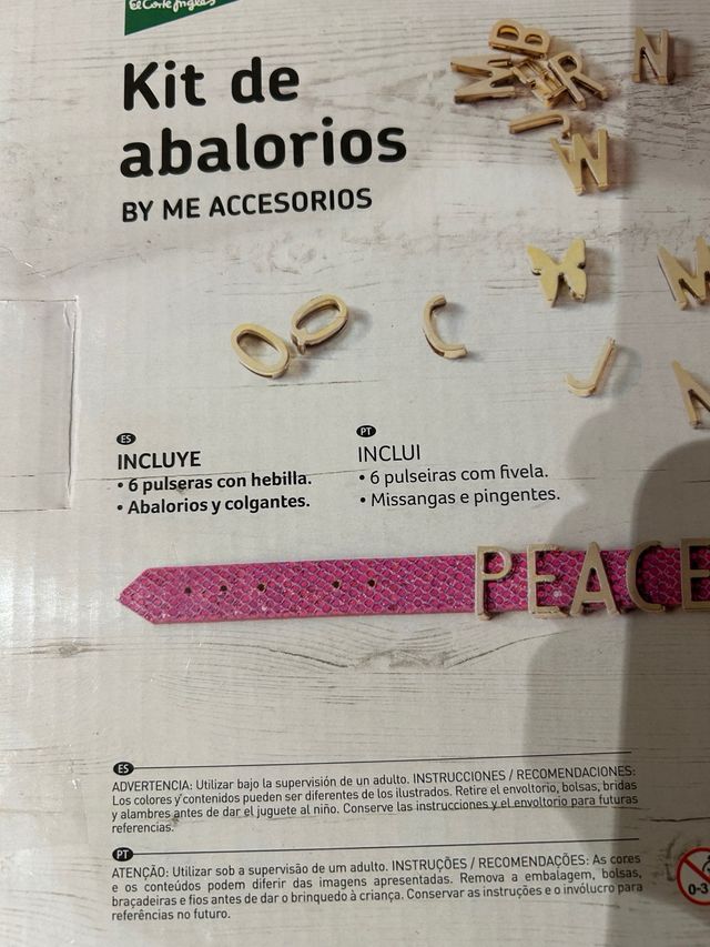 Kit abalorios pulseras El Corte Inglés nuevo