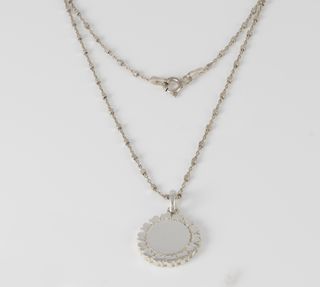 Colgante Tous medalla de plata Straight con cadena