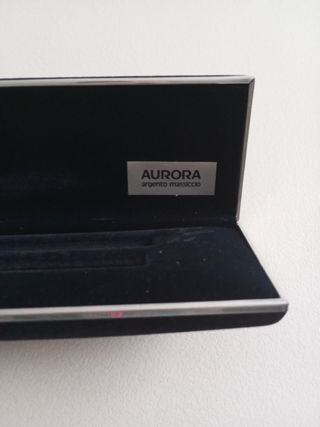 Bolígrafo y pluma Aurora plata
