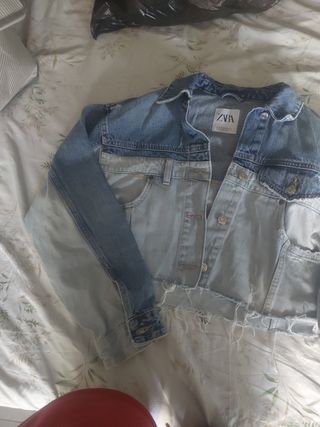 Chaqueta vaquera Zara azul Talla XS
