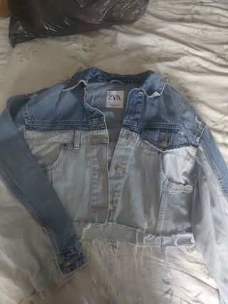 Chaqueta vaquera Zara azul Talla XS