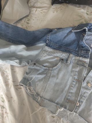 Chaqueta vaquera Zara azul Talla XS