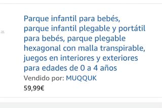 Parque infantil plegable