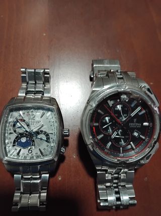 Reloj Lotus Multifunción Azul y Plateado