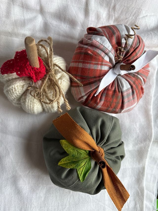 Calabazas de tela artesanales