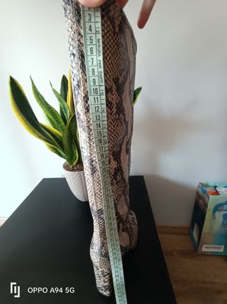 Stivali Trussardi Jeans Pelle Pitonata Marrone