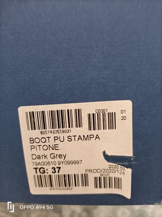 Stivali Trussardi Jeans Pelle Pitonata Marrone