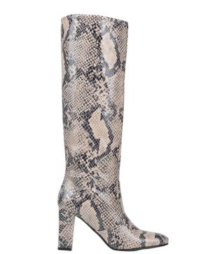 Stivali Trussardi Jeans Pelle Pitonata Marrone