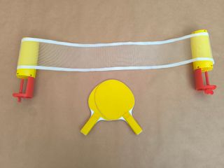 Mini Tenis de Mesa Portátil con Red Ajustable