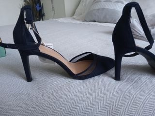 Zapatos Stradivarius Tacon Azul Marino Talla 40