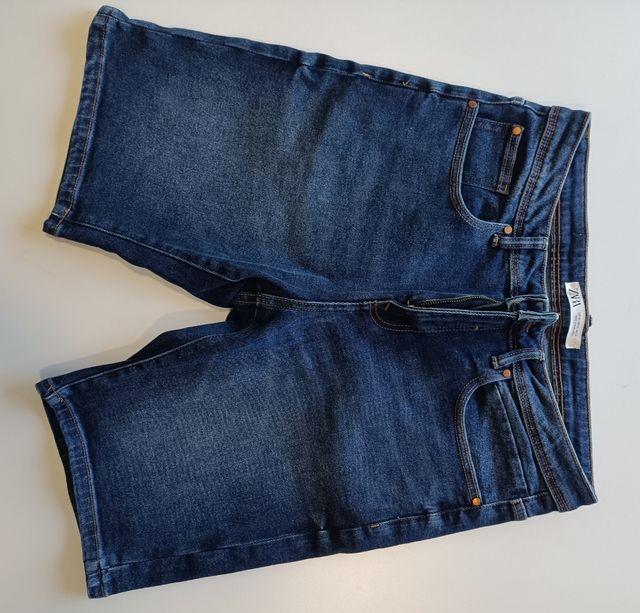 Zara Vaqueros Cortos Azules
