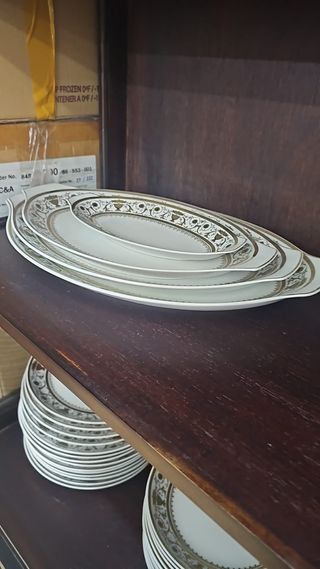 Vajilla Antigua Santa Clara Porcelana Dorada