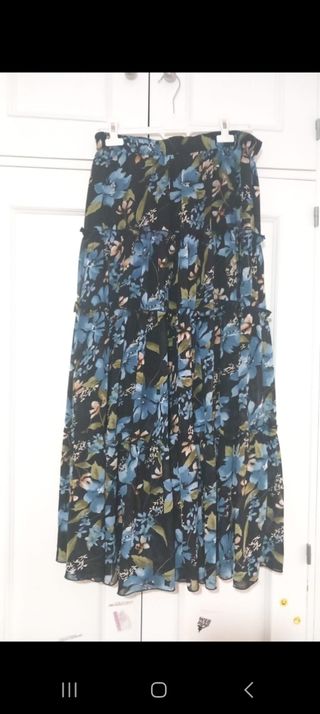 Falda larga estampada floral