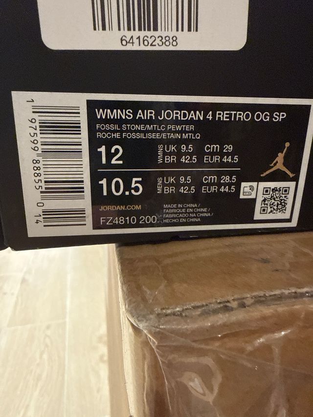 Nike Air Jordan 4 Retro Talla 44.5 Beige/Rosa