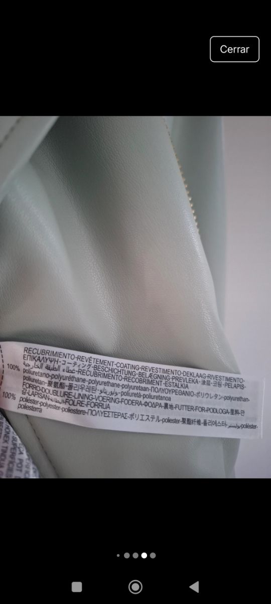 Cazadora Biker Zara turquesa Talla M