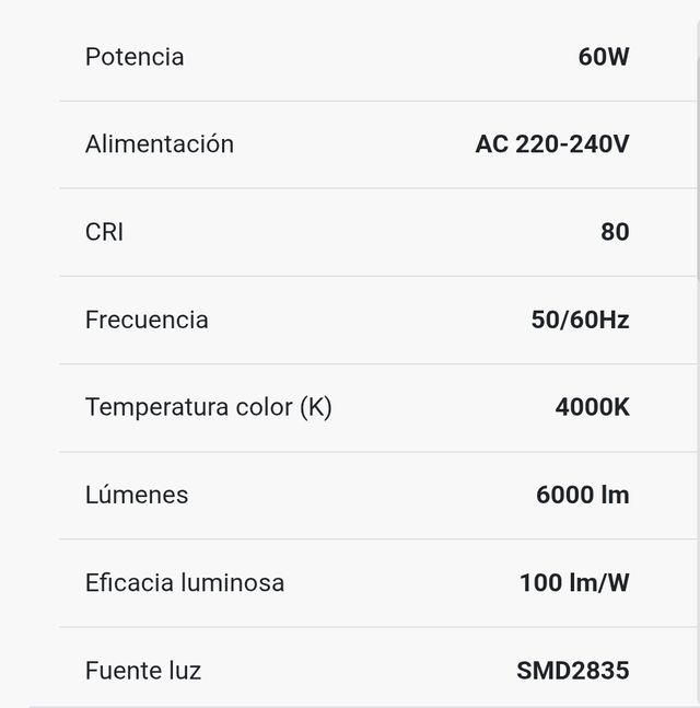 Panel LED 120x60 60W 6000K