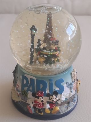 BOLA NIEVE DISNEY PARÍS MICKEY MINNIE TORRE EIFFEL