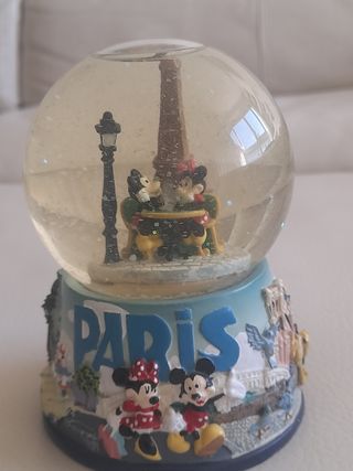 BOLA NIEVE DISNEY PARÍS MICKEY MINNIE TORRE EIFFEL