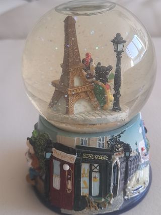 BOLA NIEVE DISNEY PARÍS MICKEY MINNIE TORRE EIFFEL