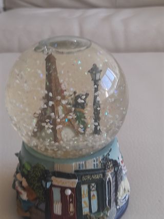 BOLA NIEVE DISNEY PARÍS MICKEY MINNIE TORRE EIFFEL
