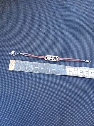 Pulsera Plata 925 con Cuerda Marrón