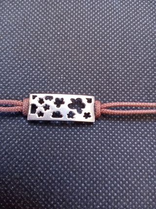 Pulsera Plata 925 con Cuerda Marrón