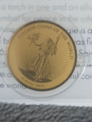 Moneda oro 24k. Liberty 