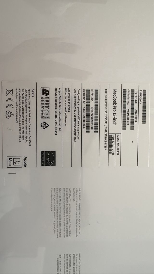 MacBook Pro 13 A2338