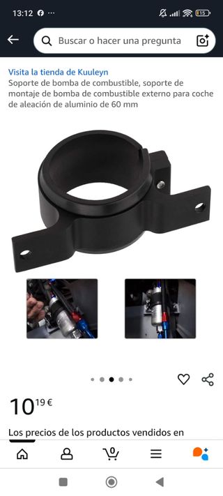 Soporte Bomba Combustible Aluminio 60mm