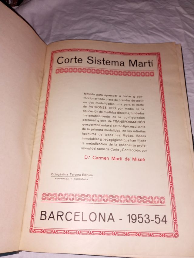 Libro Método Corte Sistema Martí Modistería