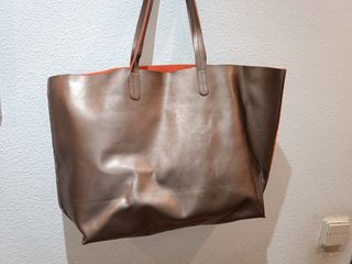 Bolso Furla Mujer Dorado y Naranja